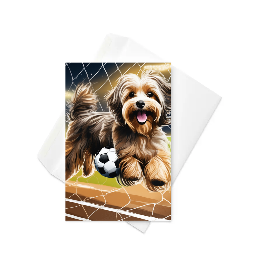 PugMug Custom Tan Havanese Dog Greeting Card