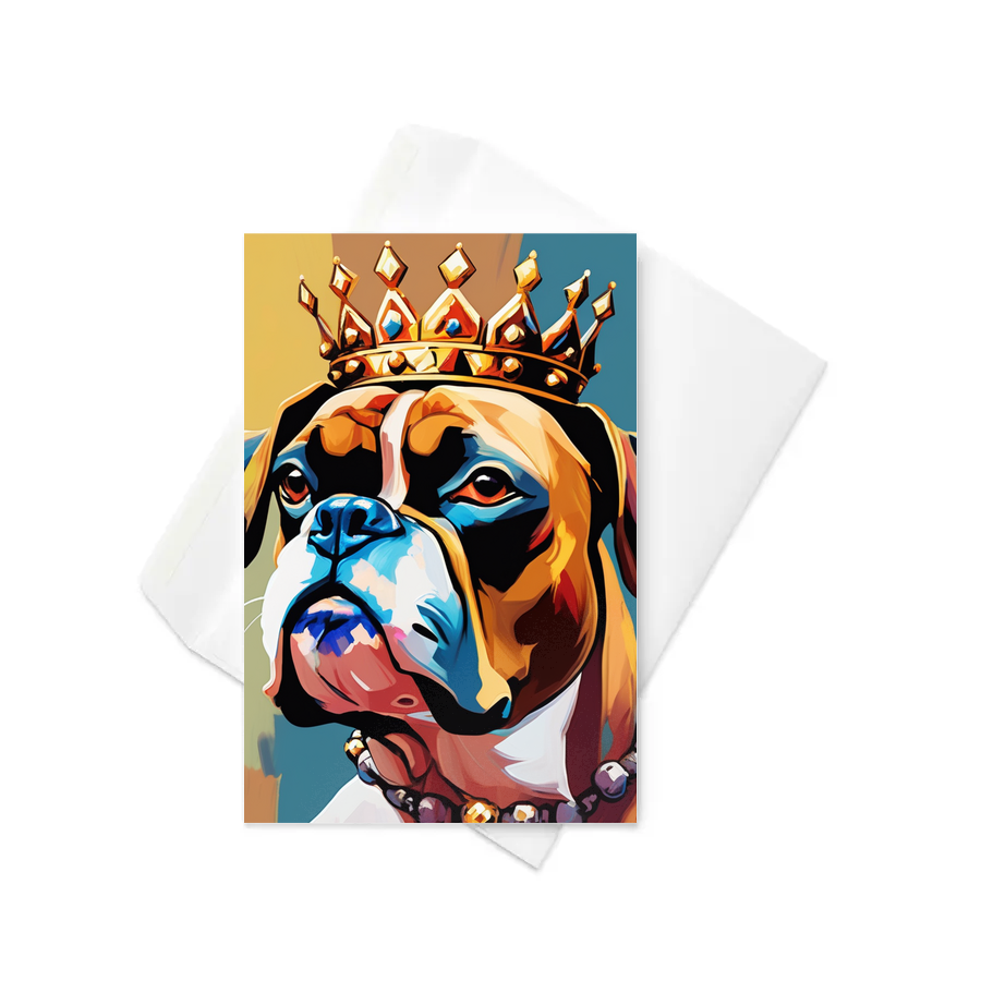 PugMug Custom Boxer Dog Greeting Card