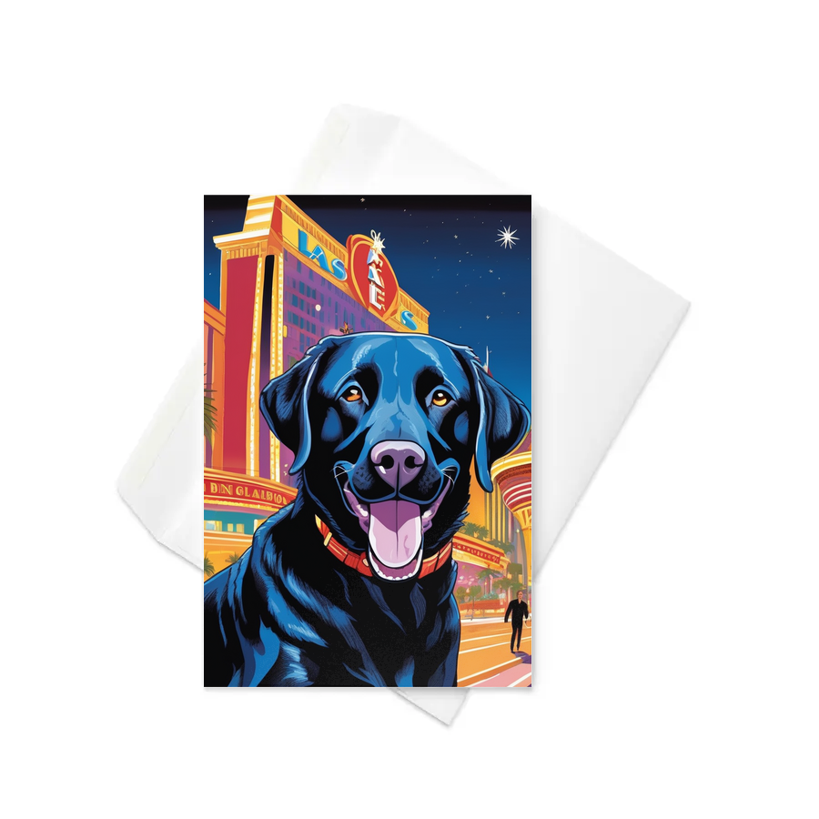 PugMug Custom Black Labrador Retriever Greeting Card