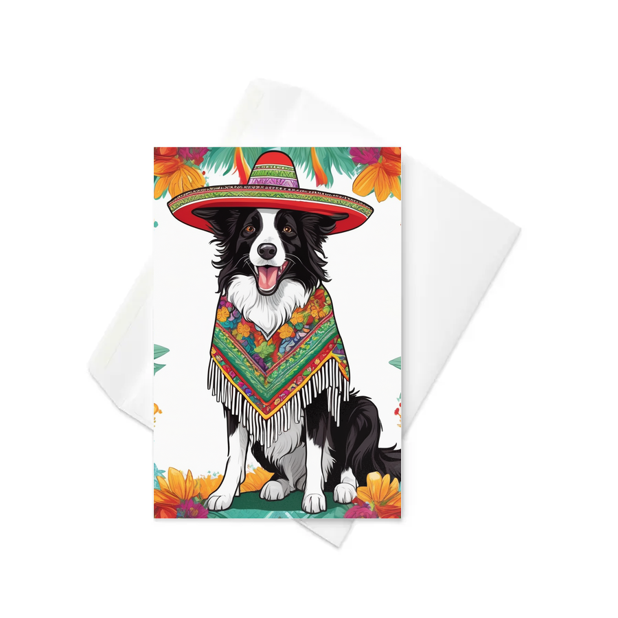 PugMug Custom Border Collie Greeting Card