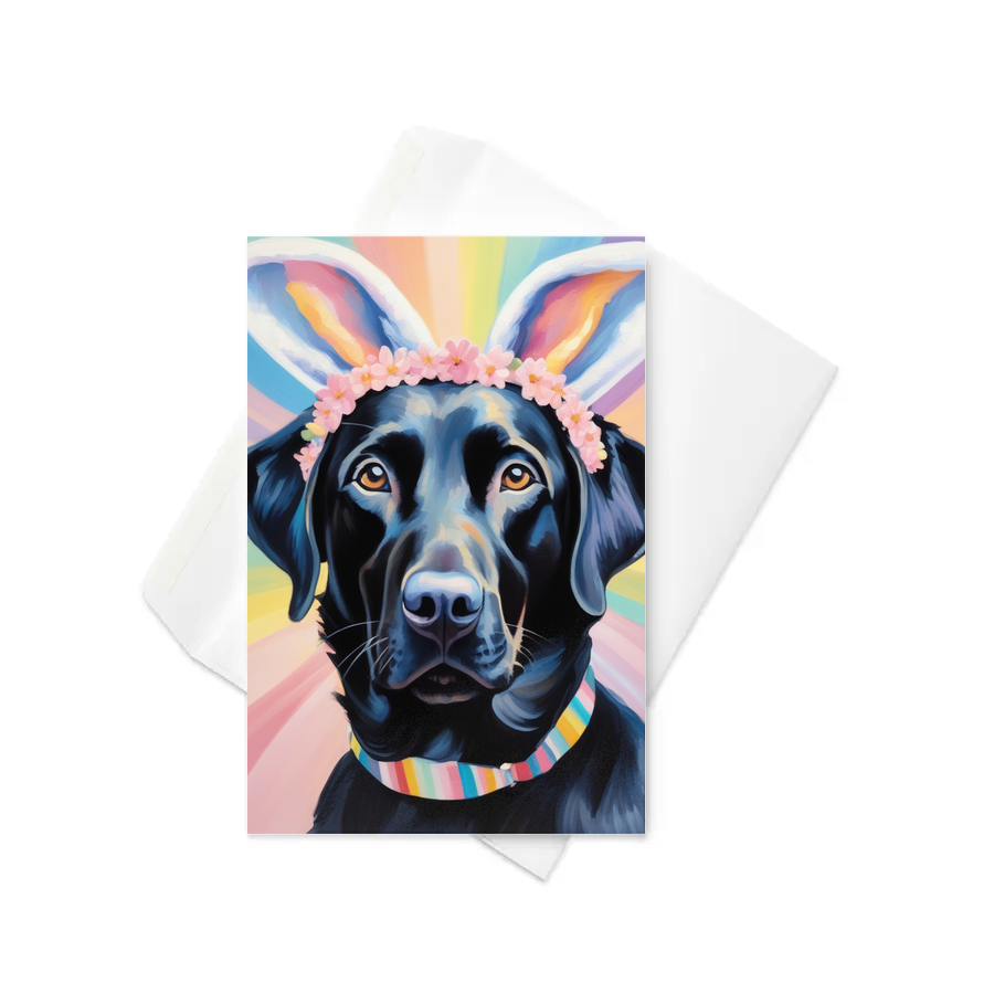 PugMug Custom Black Labrador Retriever Greeting Card