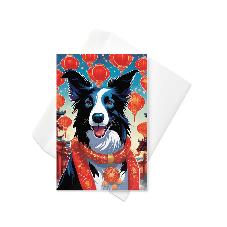 PugMug Custom Border Collie Greeting Card