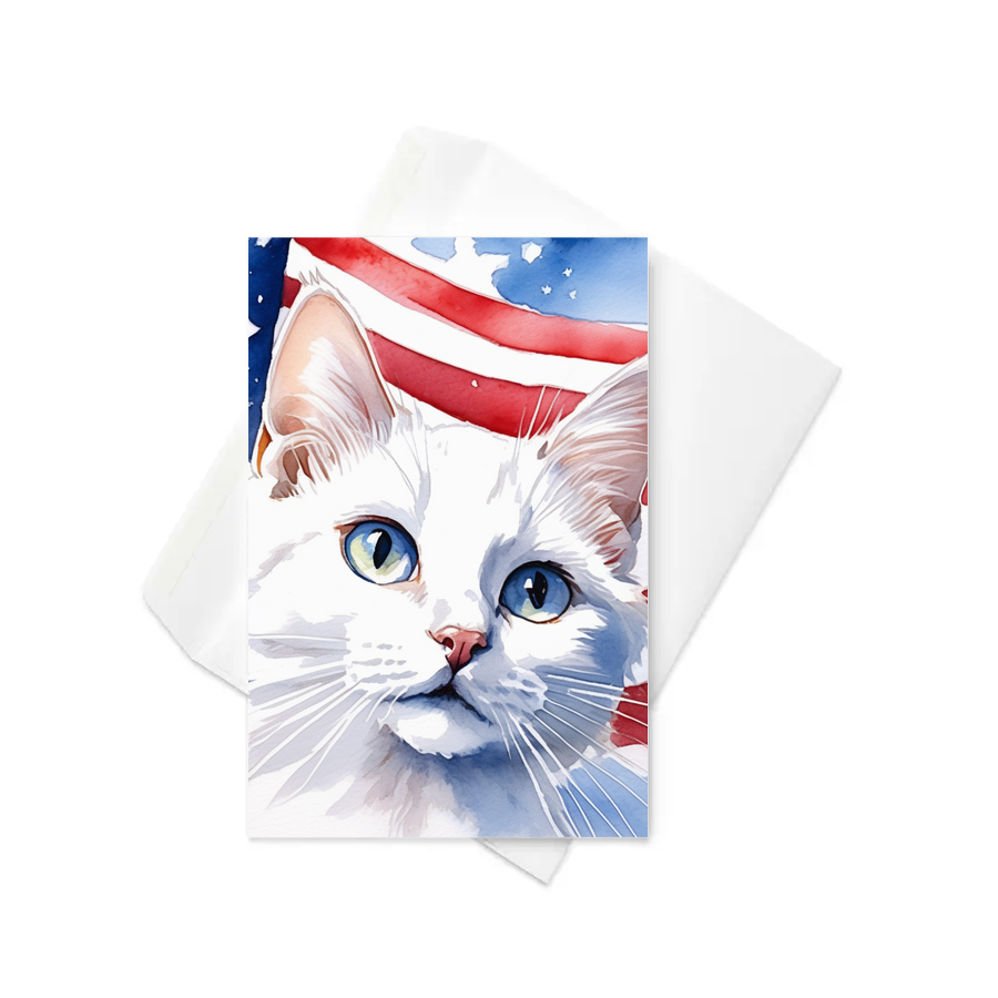 PugMug Custom White Companion Cat Greeting Card