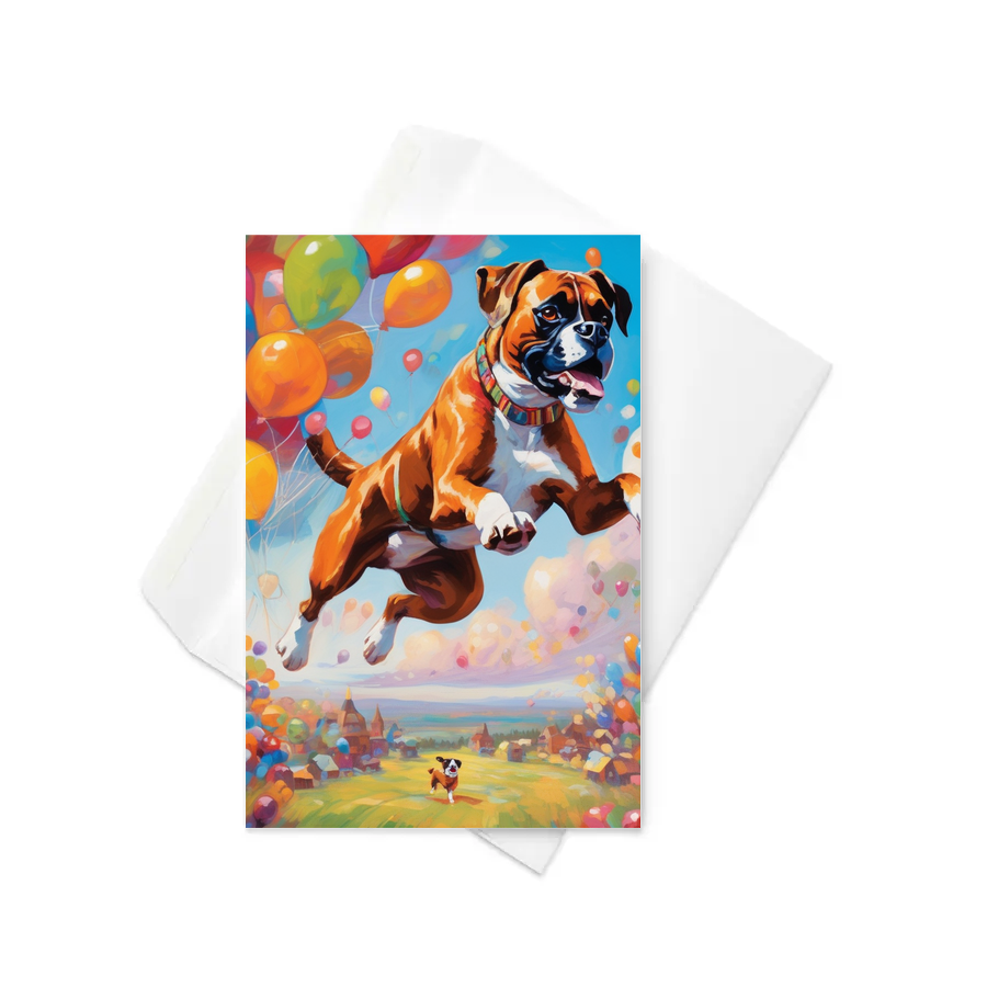PugMug Custom Boxer Dog Greeting Card