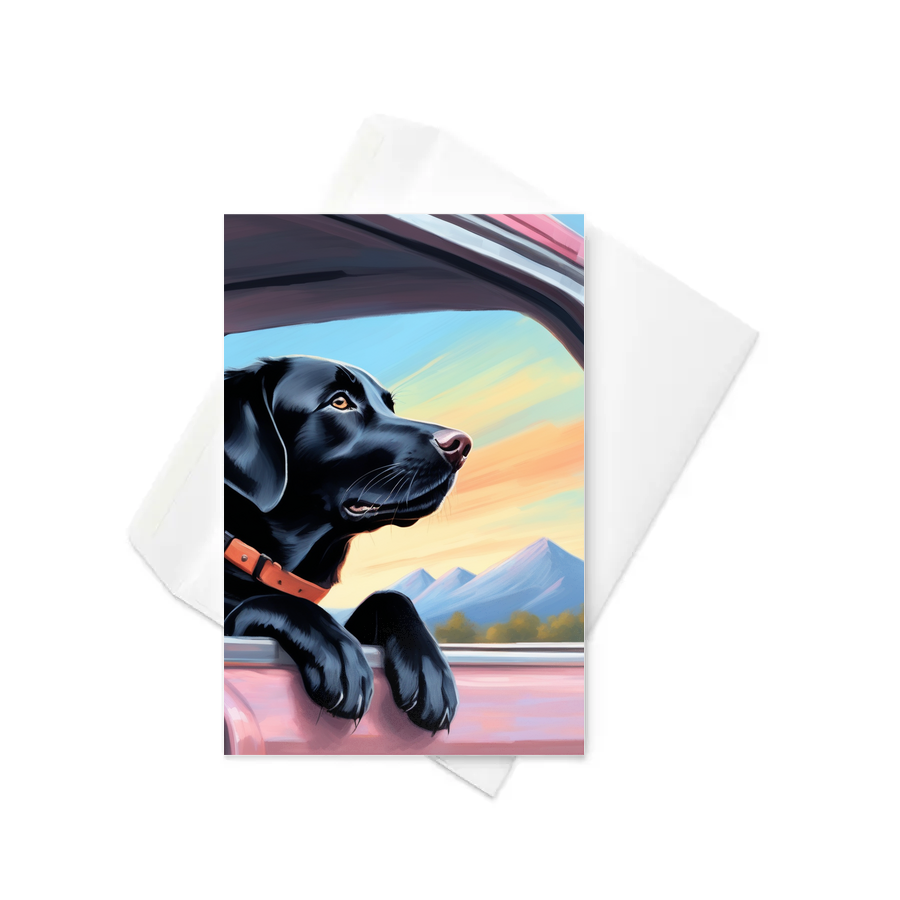PugMug Custom Black Labrador Retriever Greeting Card