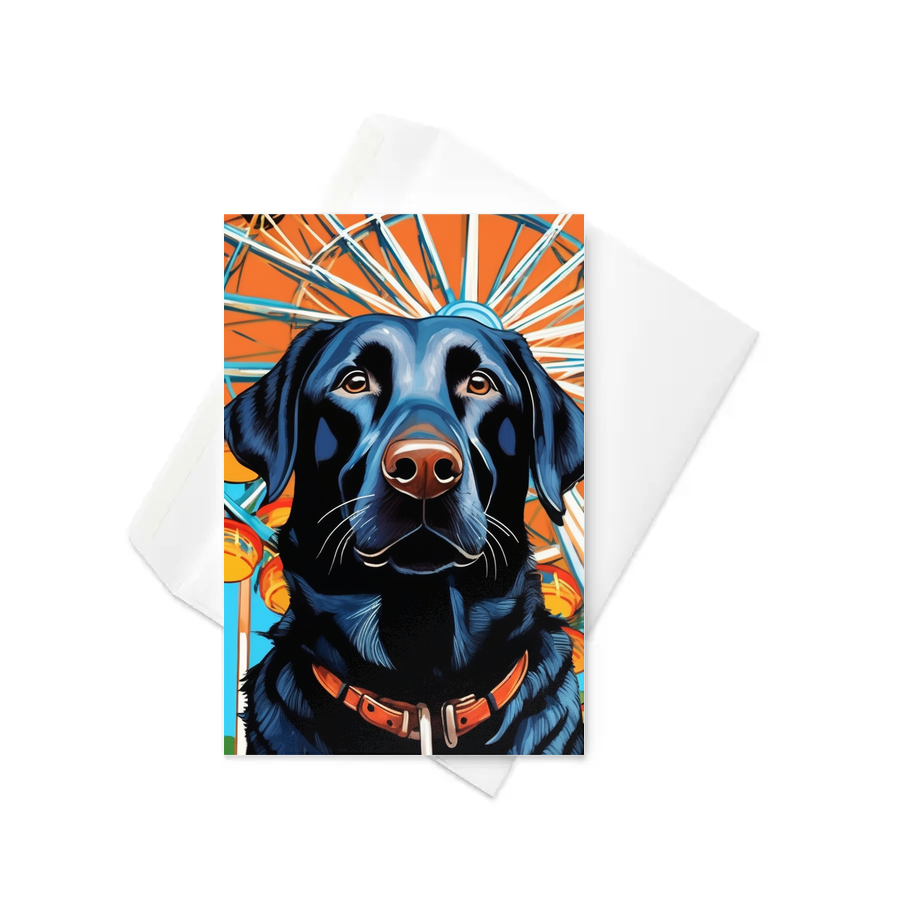 PugMug Custom Black Labrador Retriever Greeting Card