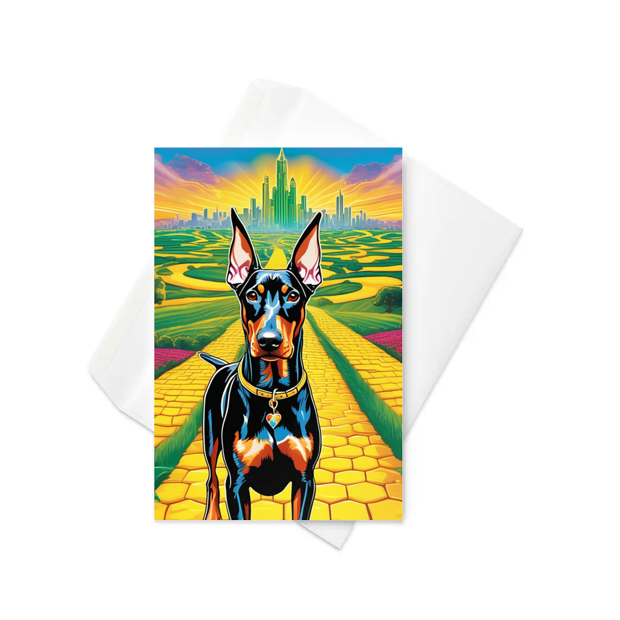 PugMug Custom Doberman Pinscher Greeting Card