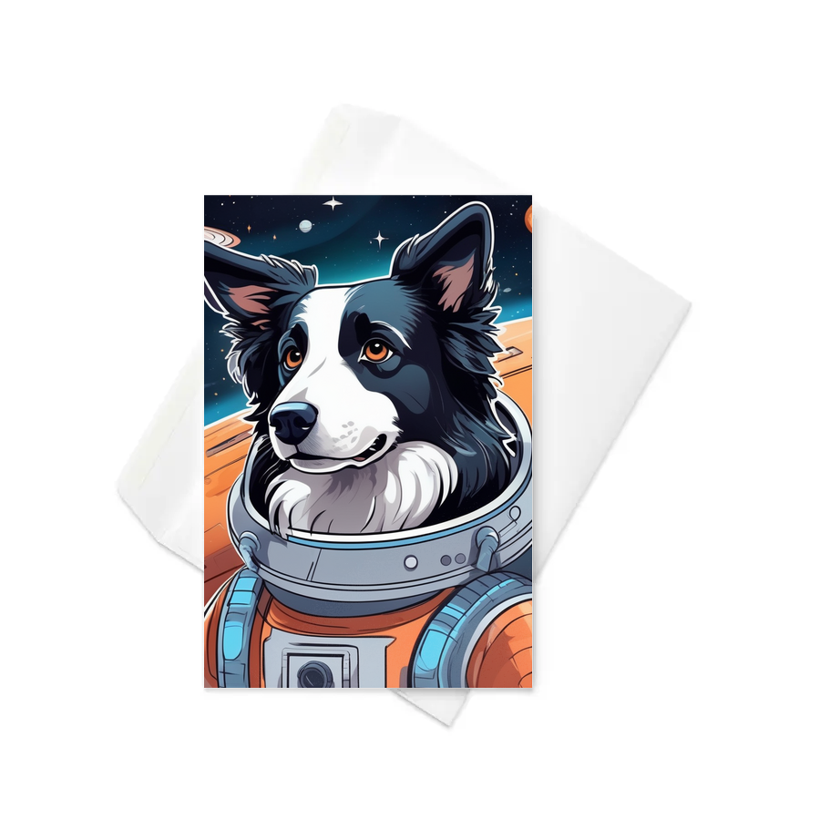 PugMug Custom Border Collie Greeting Card
