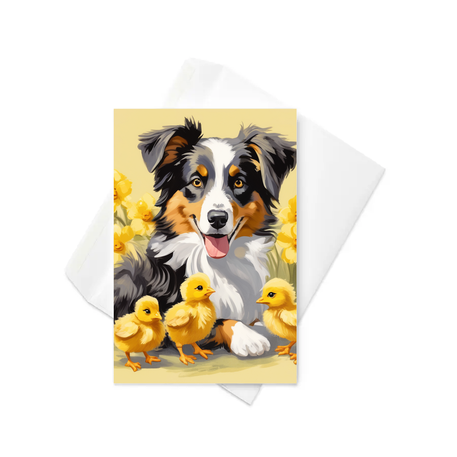 PugMug Custom Australian Shepherd Dog Greeting Card