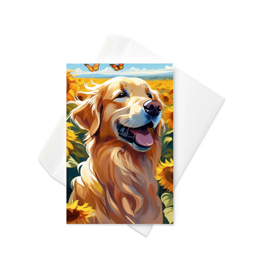 PugMug Custom Golden Retriever Greeting Card