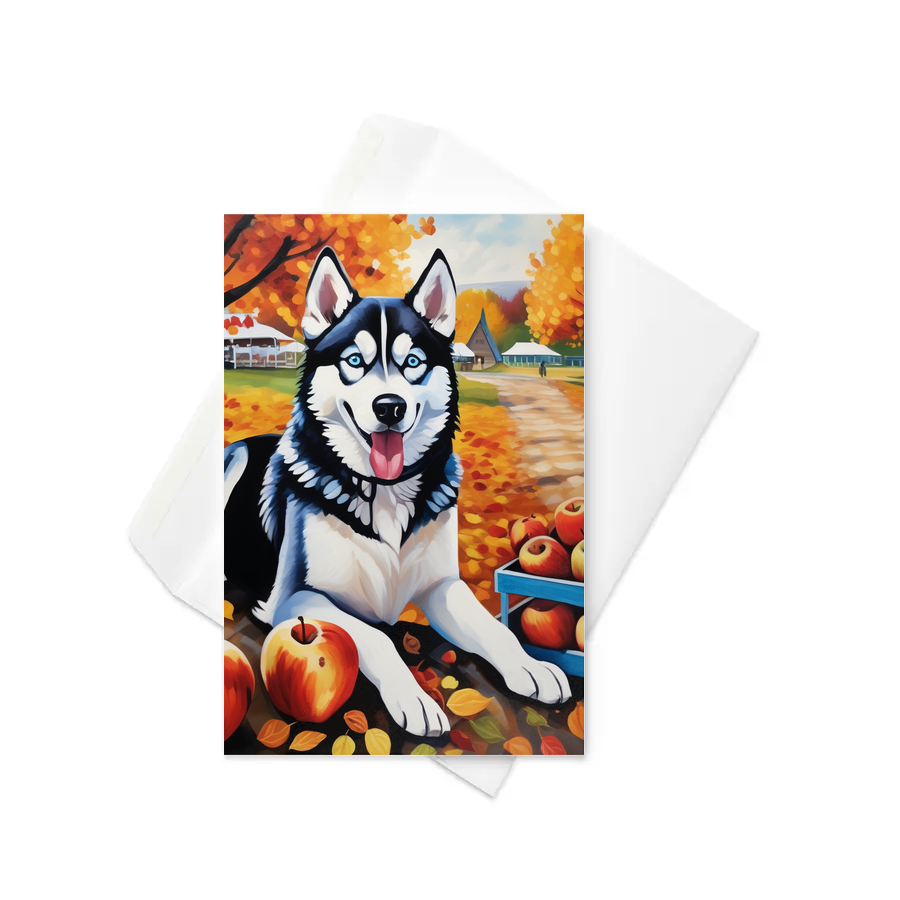 PugMug Custom Siberian Husky Greeting Card