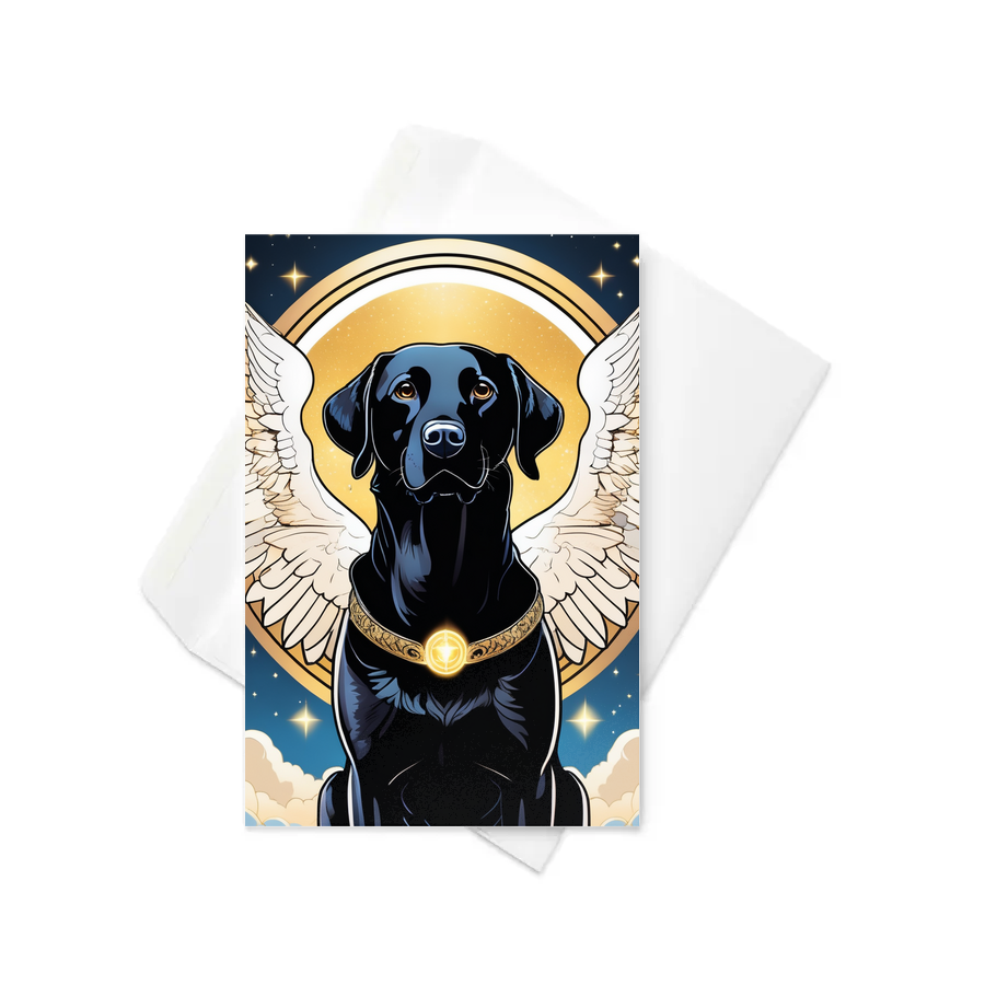 PugMug Custom Black Labrador Retriever Greeting Card