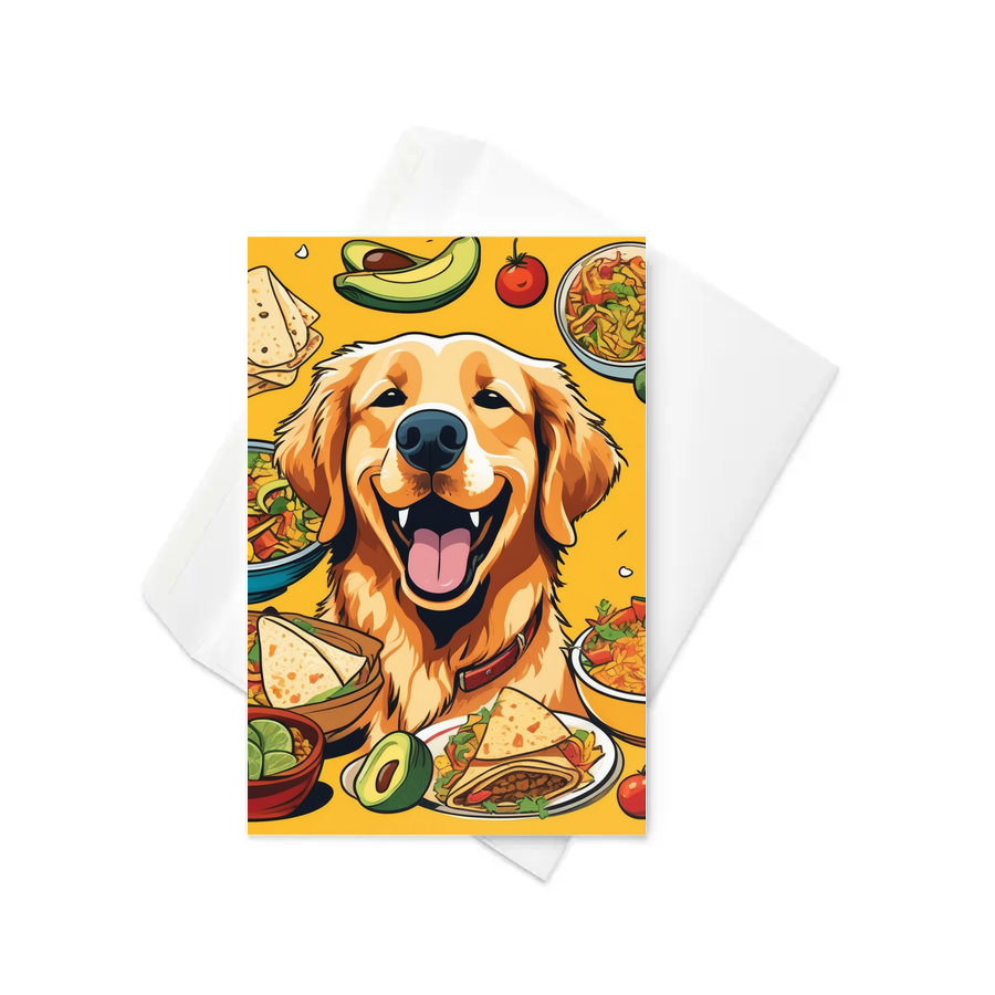 PugMug Custom Golden Retriever Greeting Card