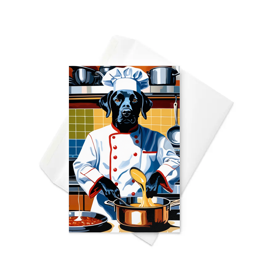 PugMug Custom Black Labrador Retriever Greeting Card