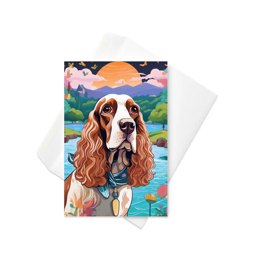 PugMug Custom Cocker Spaniel Greeting Card