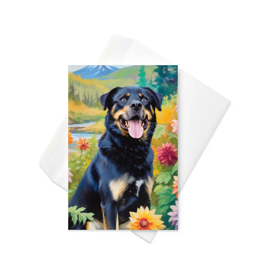 PugMug Custom Blue Greeting Card