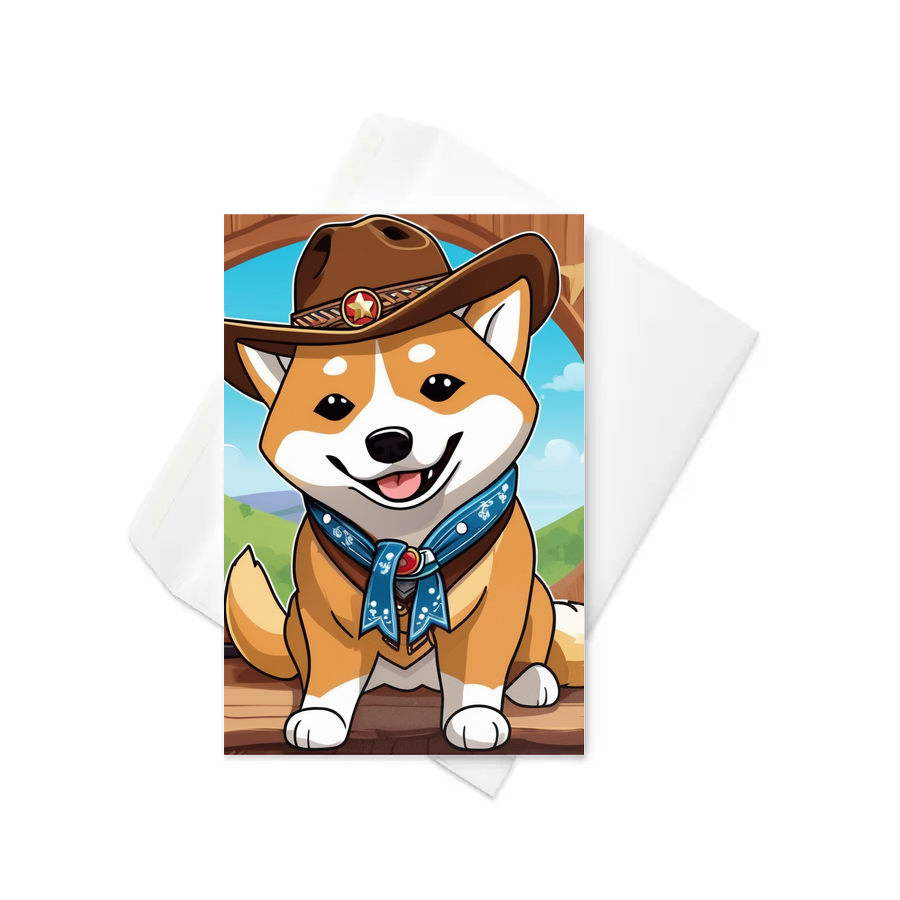 PugMug Custom Shiba Inu Greeting Card