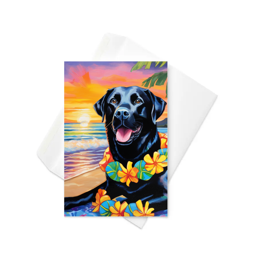 PugMug Custom Black Labrador Retriever Greeting Card
