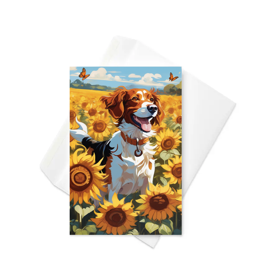 PugMug Custom Brittany Dog Greeting Card