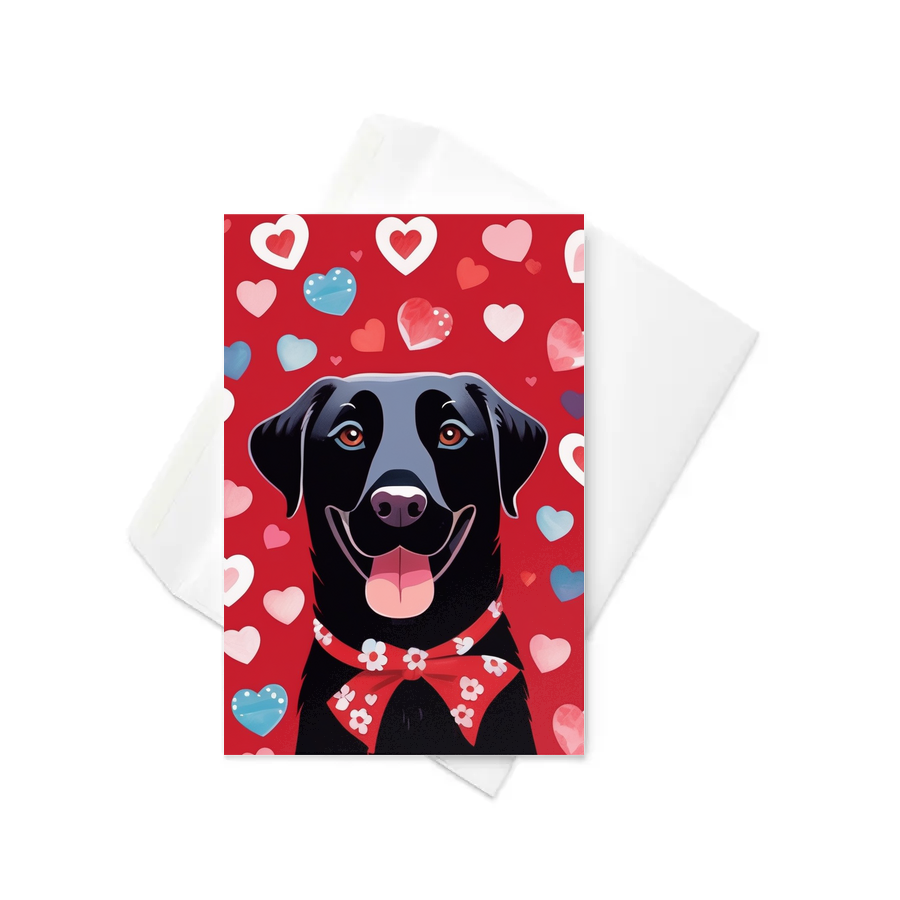 PugMug Custom Black Labrador Retriever Greeting Card