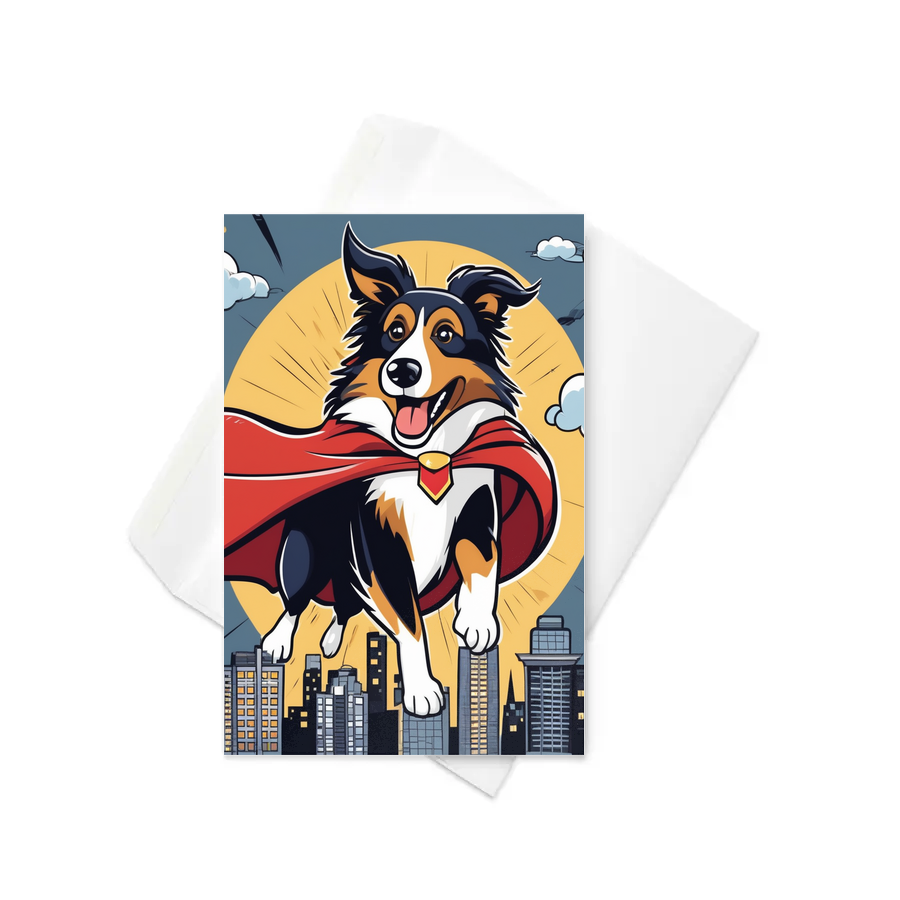 PugMug Custom Collie Greeting Card