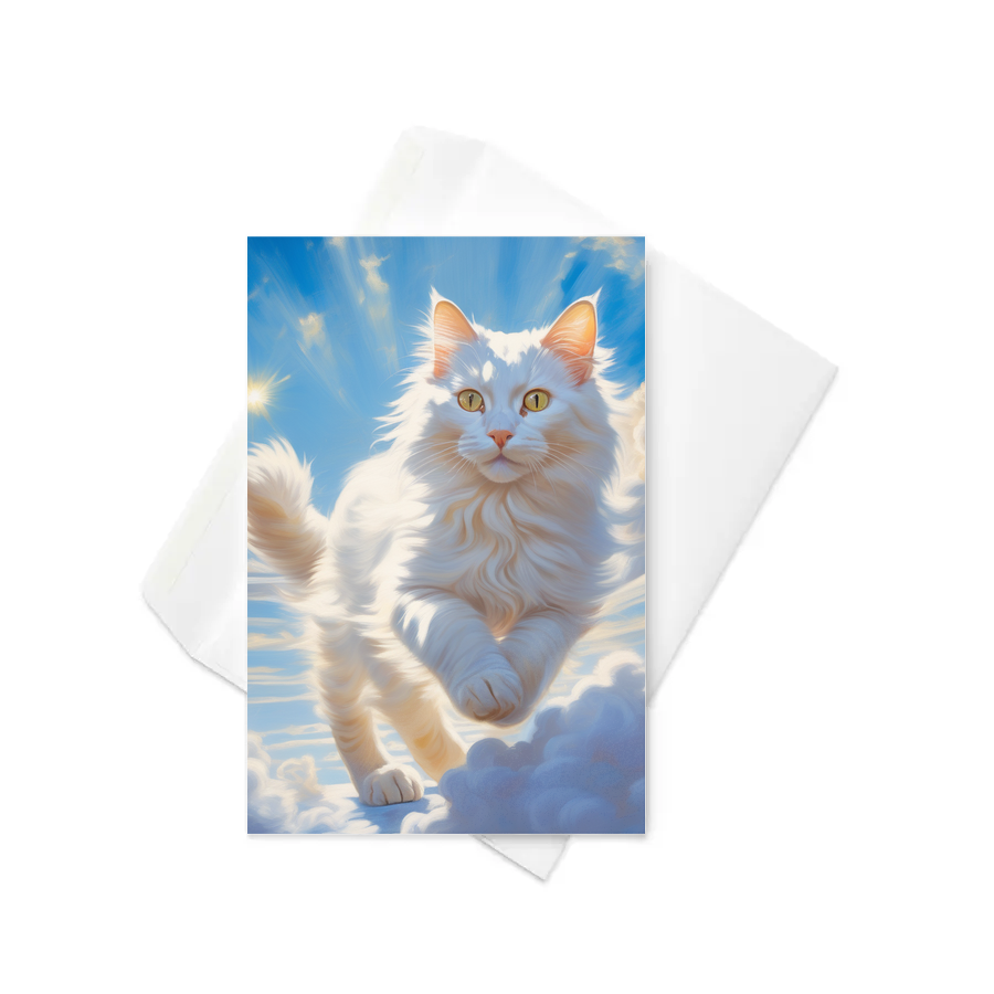 PugMug Custom White Companion Cat Greeting Card