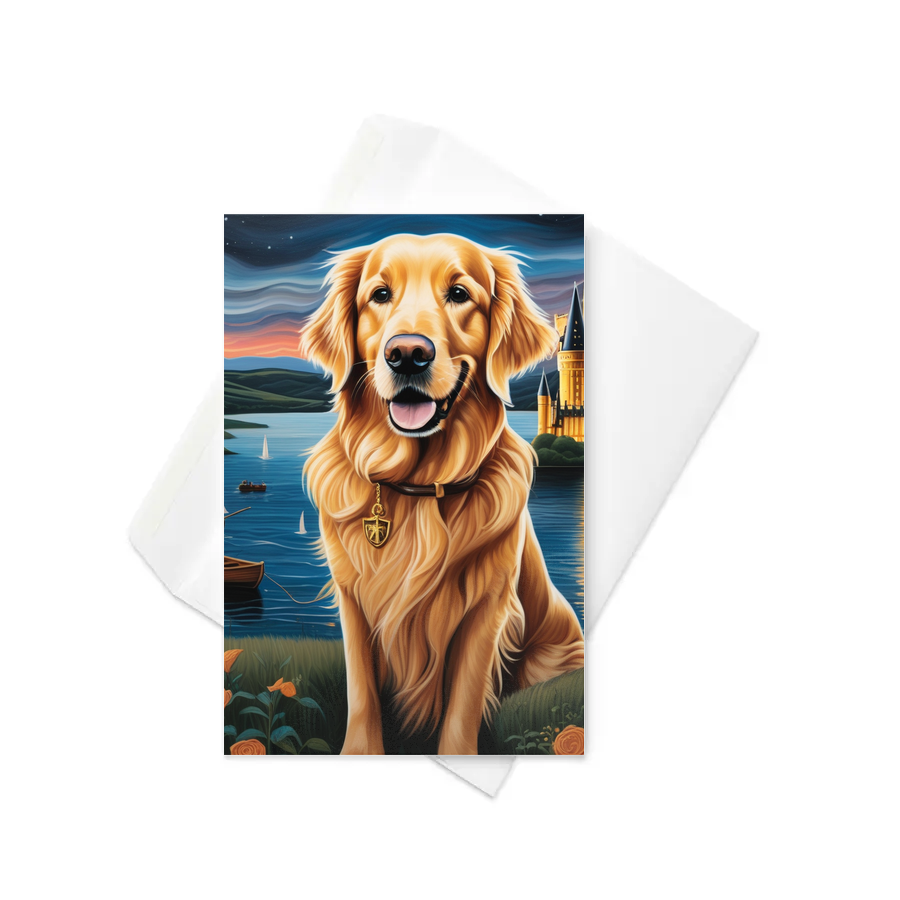 PugMug Custom Golden Retriever Greeting Card