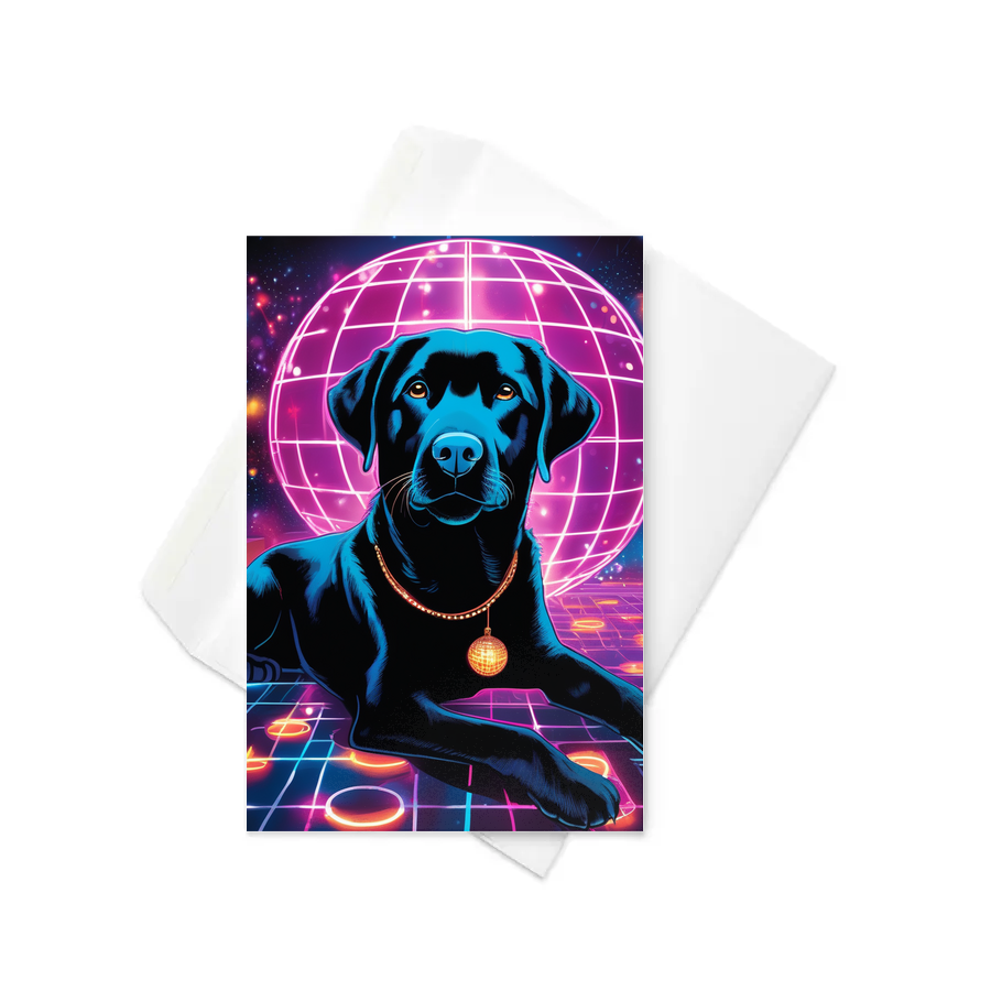 PugMug Custom Black Labrador Retriever Greeting Card