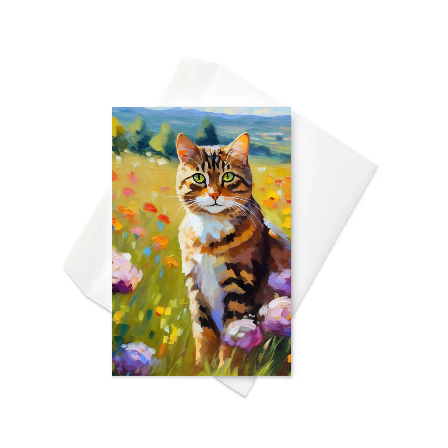 PugMug Custom Tabby Companion Cat Greeting Card