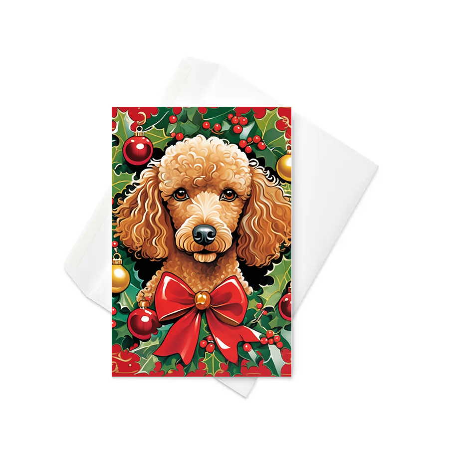 PugMug Custom Tan Poodle Greeting Card