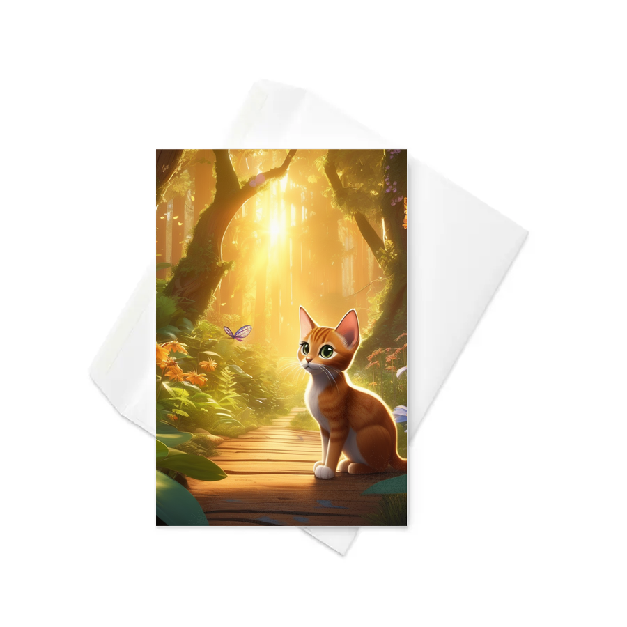 PugMug Custom Tabby Abyssinian Cat Greeting Card