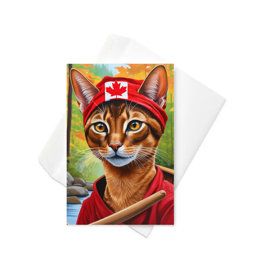 PugMug Custom Tabby Abyssinian Cat Greeting Card