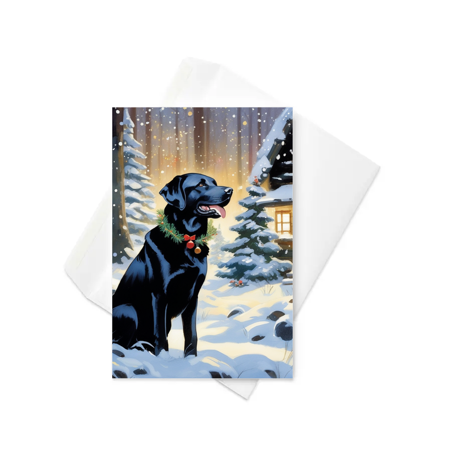 PugMug Custom Black Labrador Retriever Greeting Card