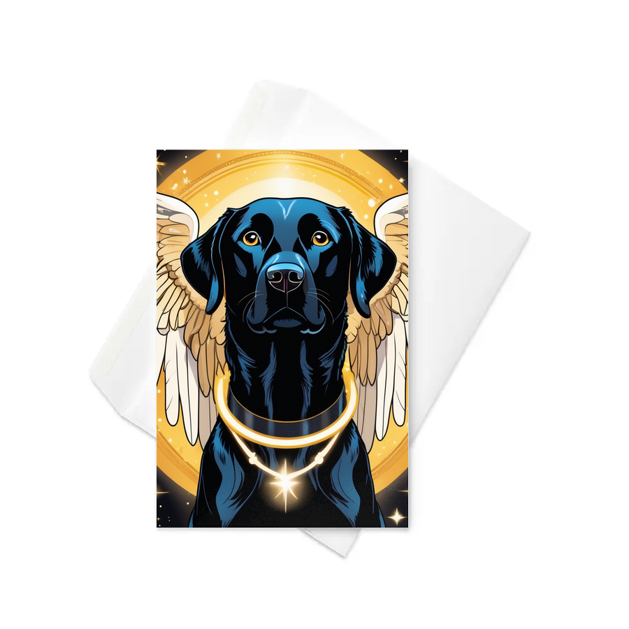 PugMug Custom Black Labrador Retriever Greeting Card