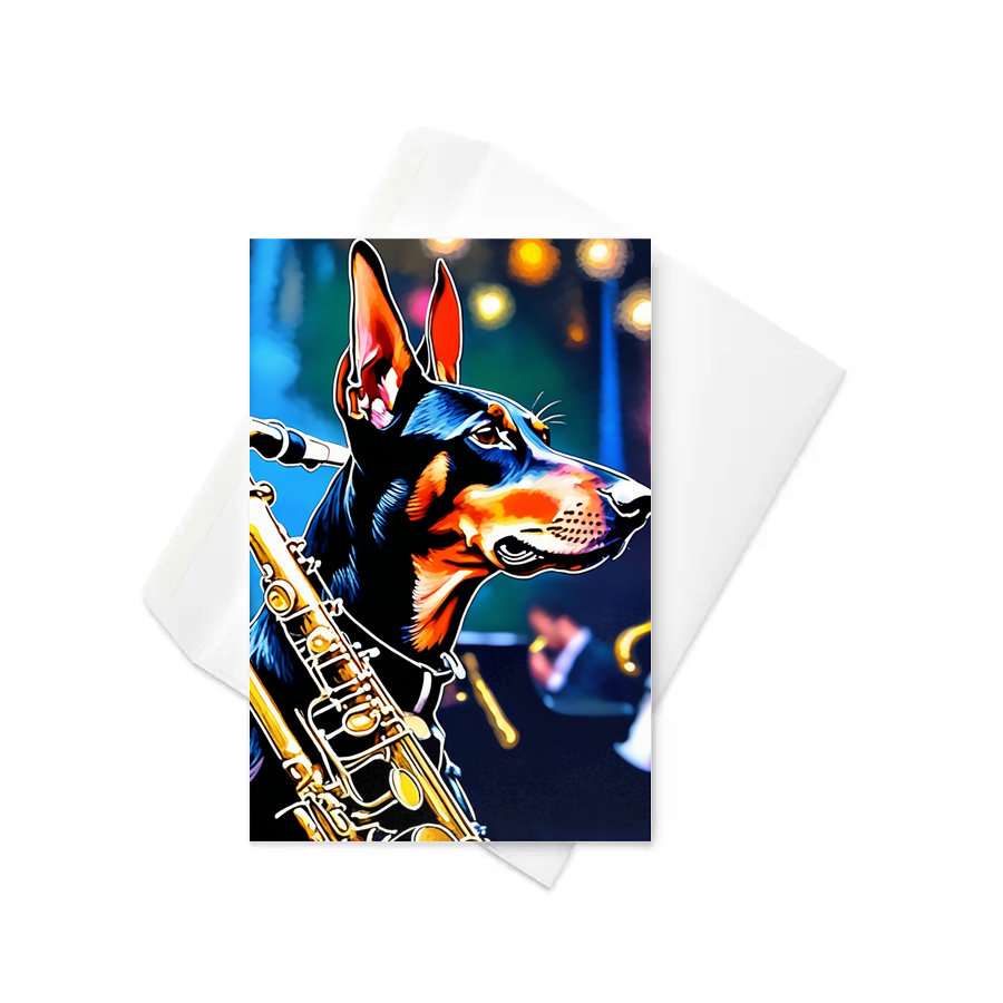 PugMug Custom Doberman Pinscher Greeting Card