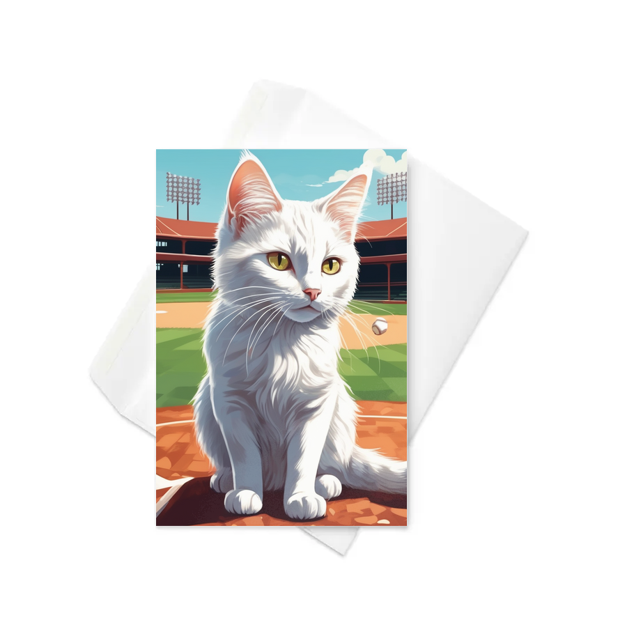 PugMug Custom White Companion Cat Greeting Card
