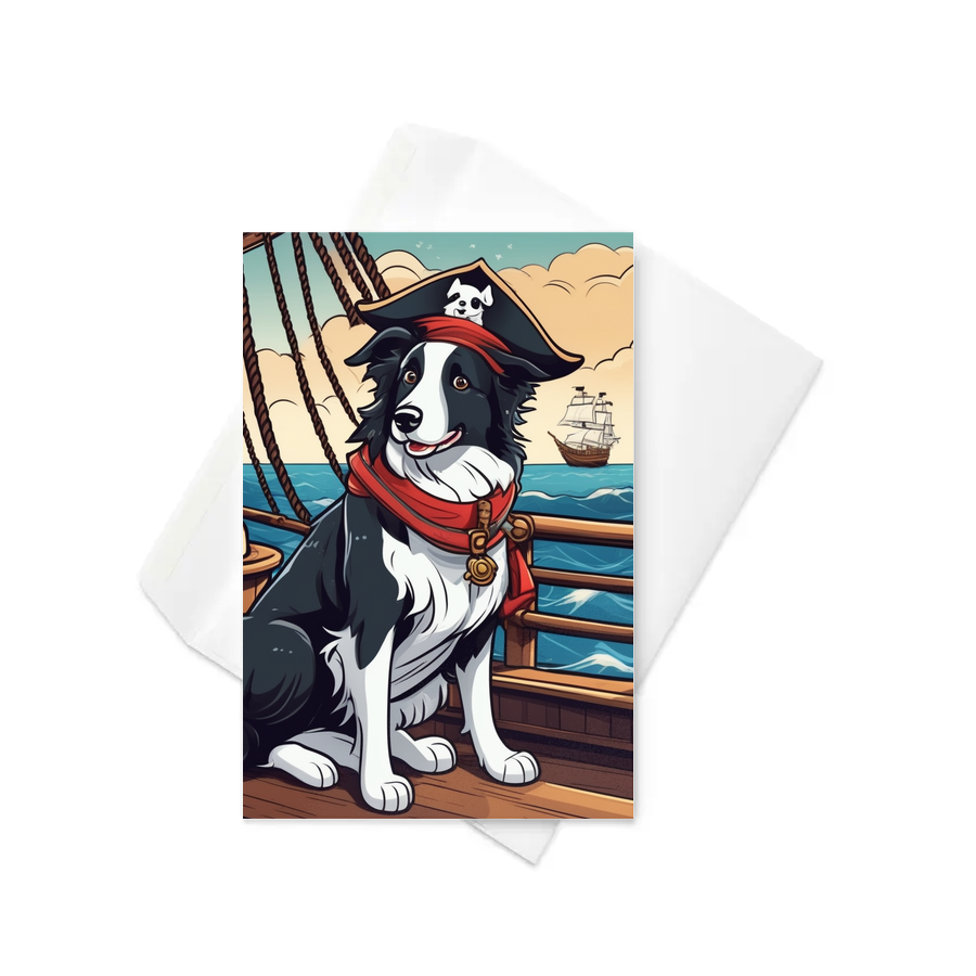 PugMug Custom Border Collie Greeting Card