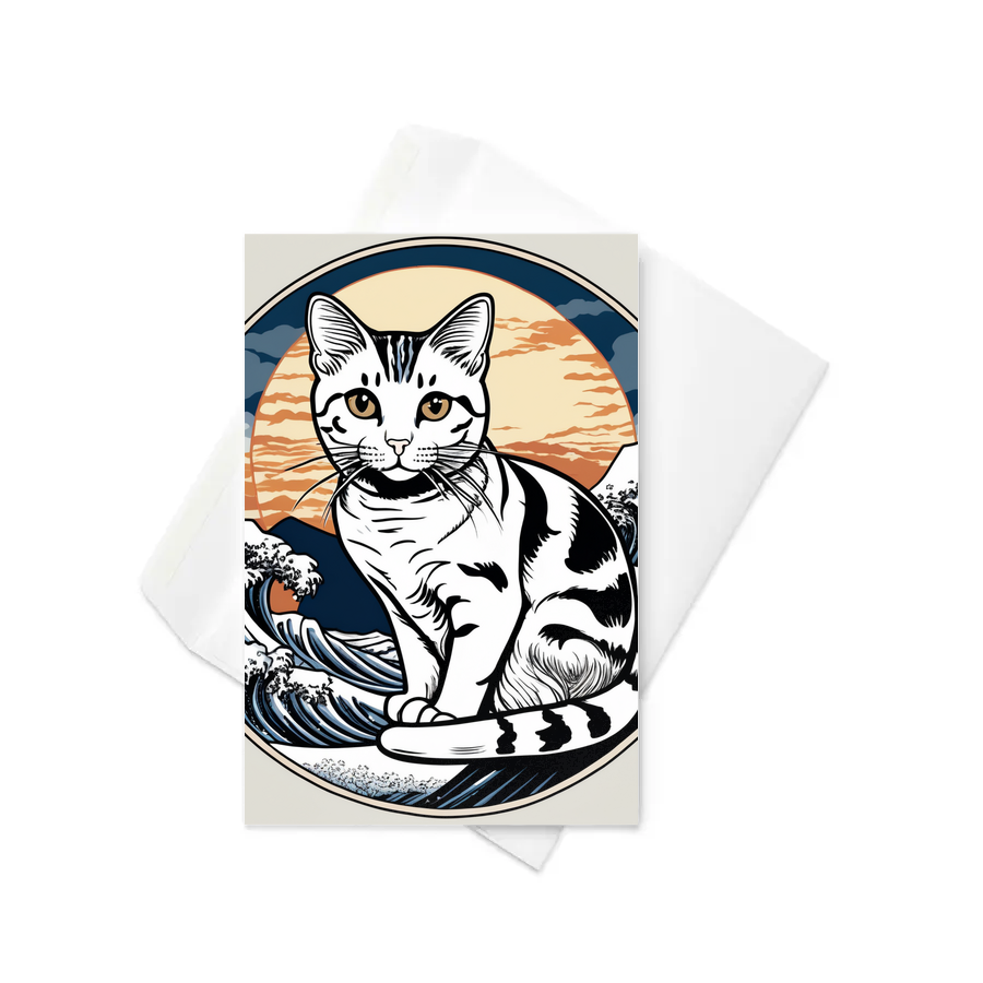 PugMug Custom Tabby American Shorthair Cat Greeting Card