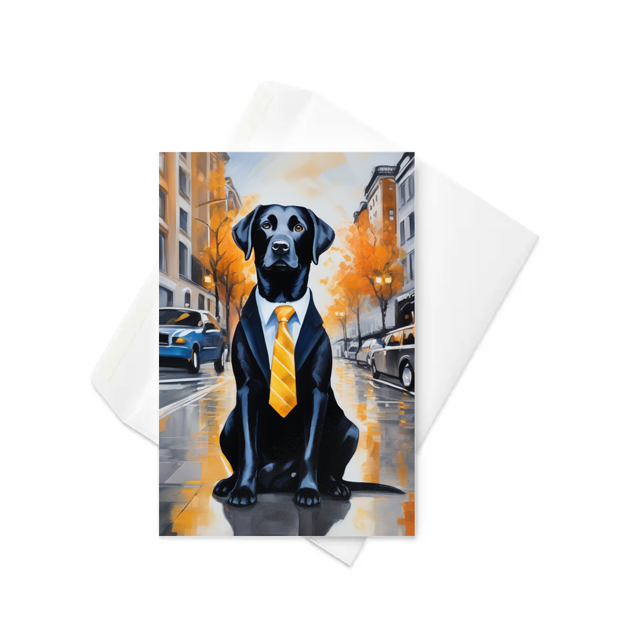 PugMug Custom Black Labrador Retriever Greeting Card