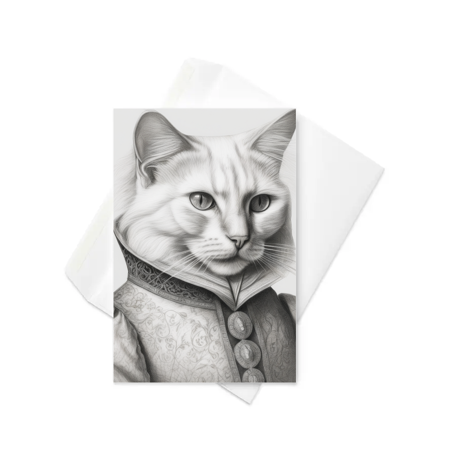 PugMug Custom White Companion Cat Greeting Card