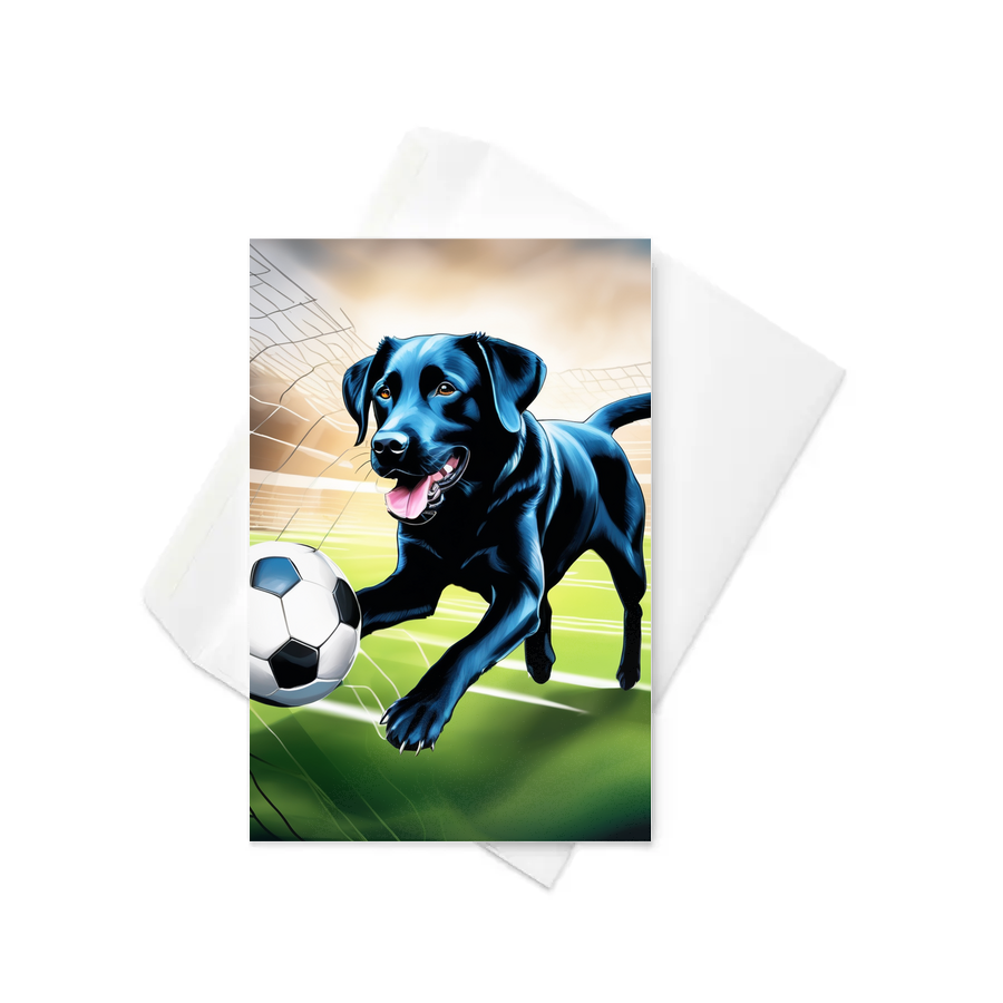 PugMug Custom Black Labrador Retriever Greeting Card