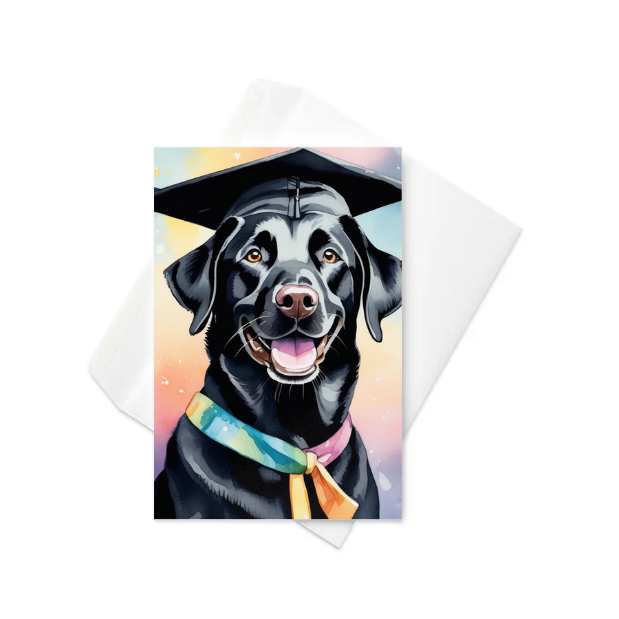 PugMug Custom Black Labrador Retriever Greeting Card