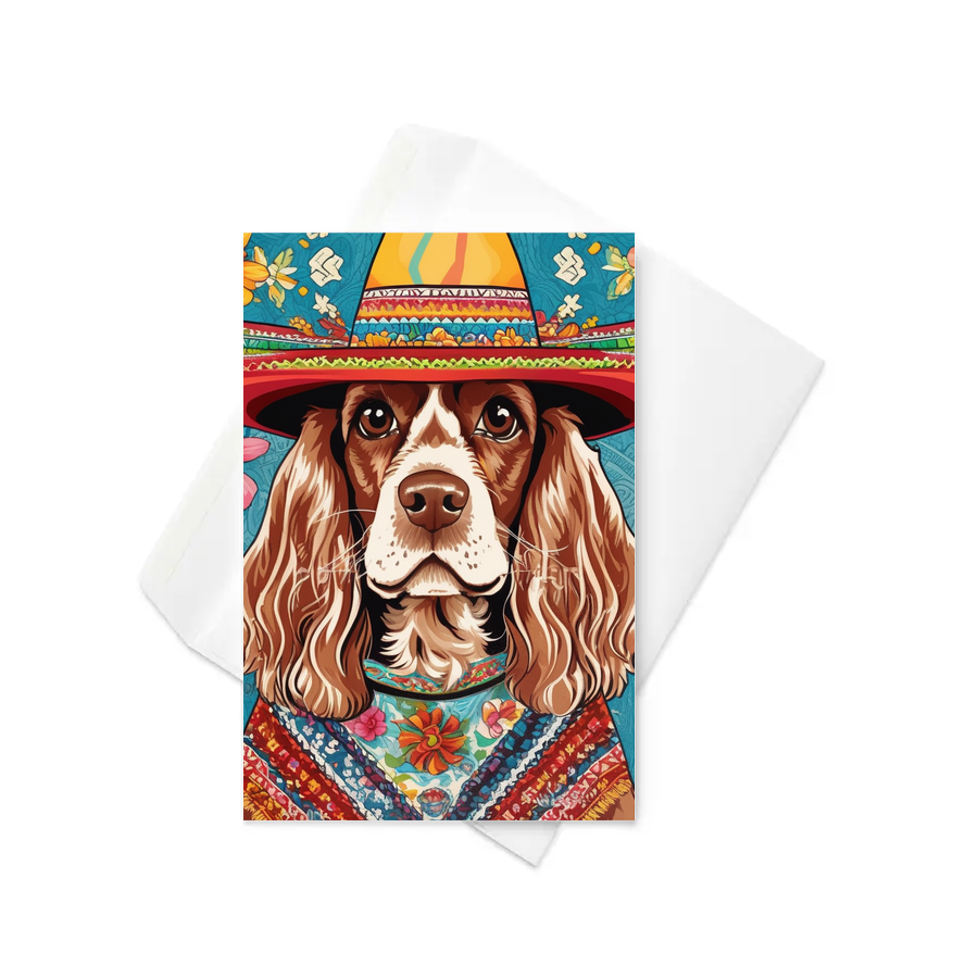PugMug Custom Cocker Spaniel Greeting Card