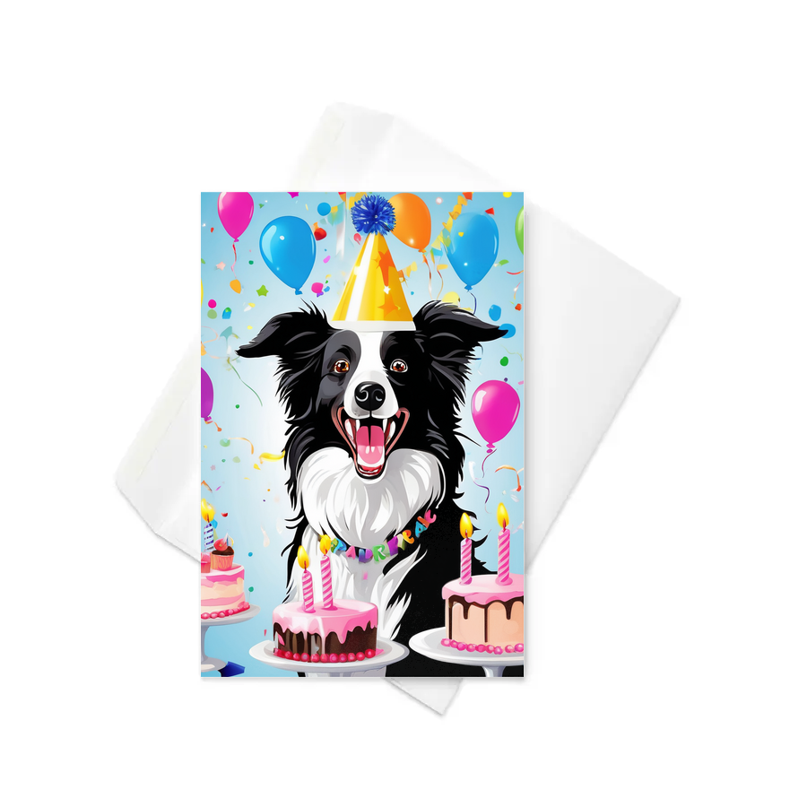 PugMug Custom Border Collie Greeting Card