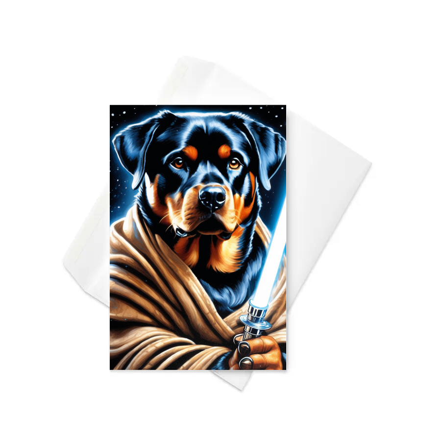 PugMug Custom Rottweiler Greeting Card