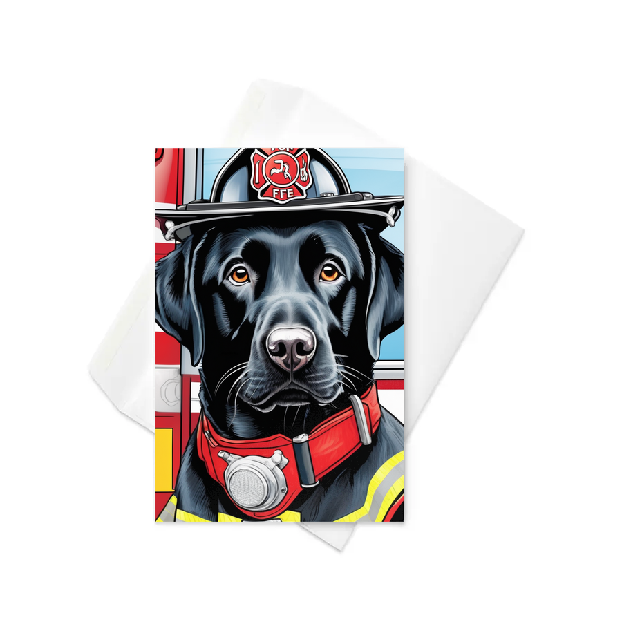 PugMug Custom Black Labrador Retriever Greeting Card