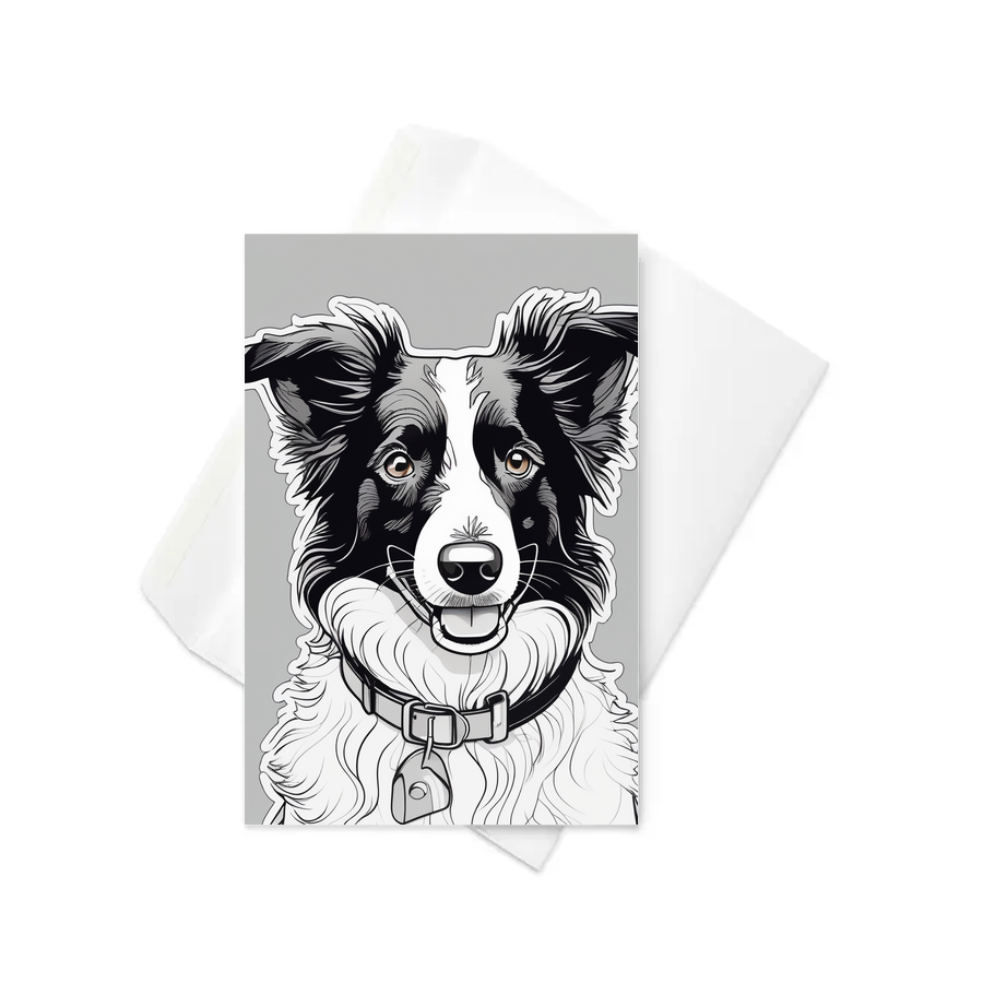 PugMug Custom Border Collie Greeting Card