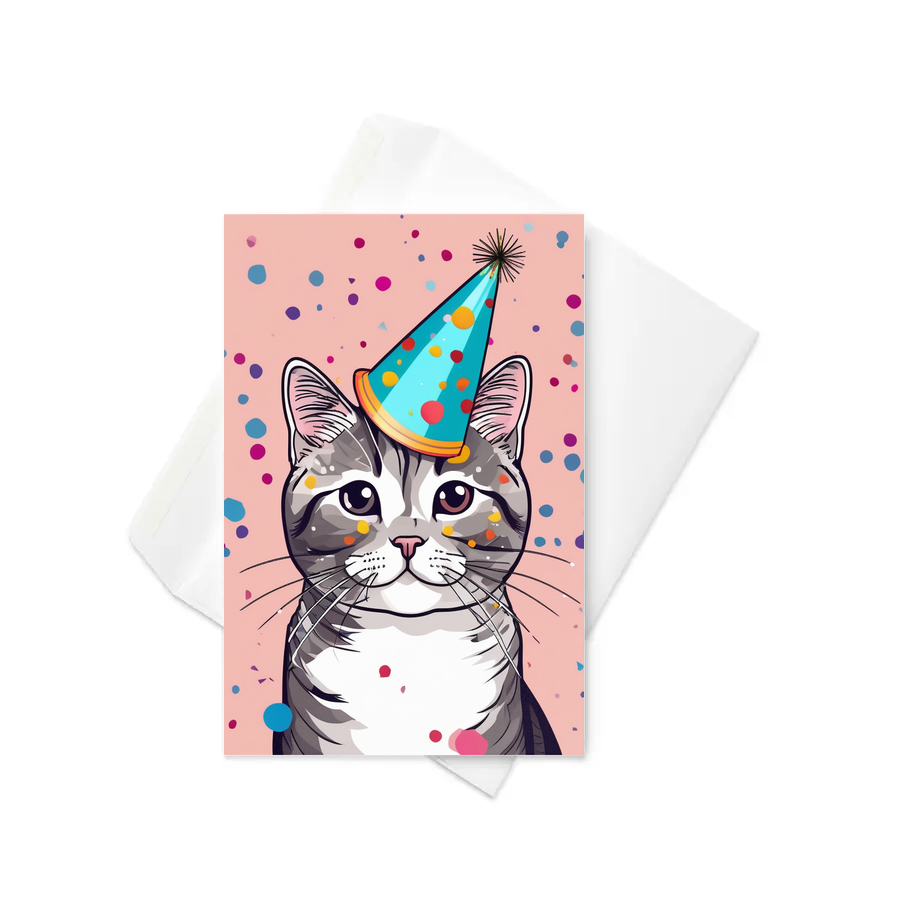 PugMug Custom Tabby Scottish Fold Cat Greeting Card