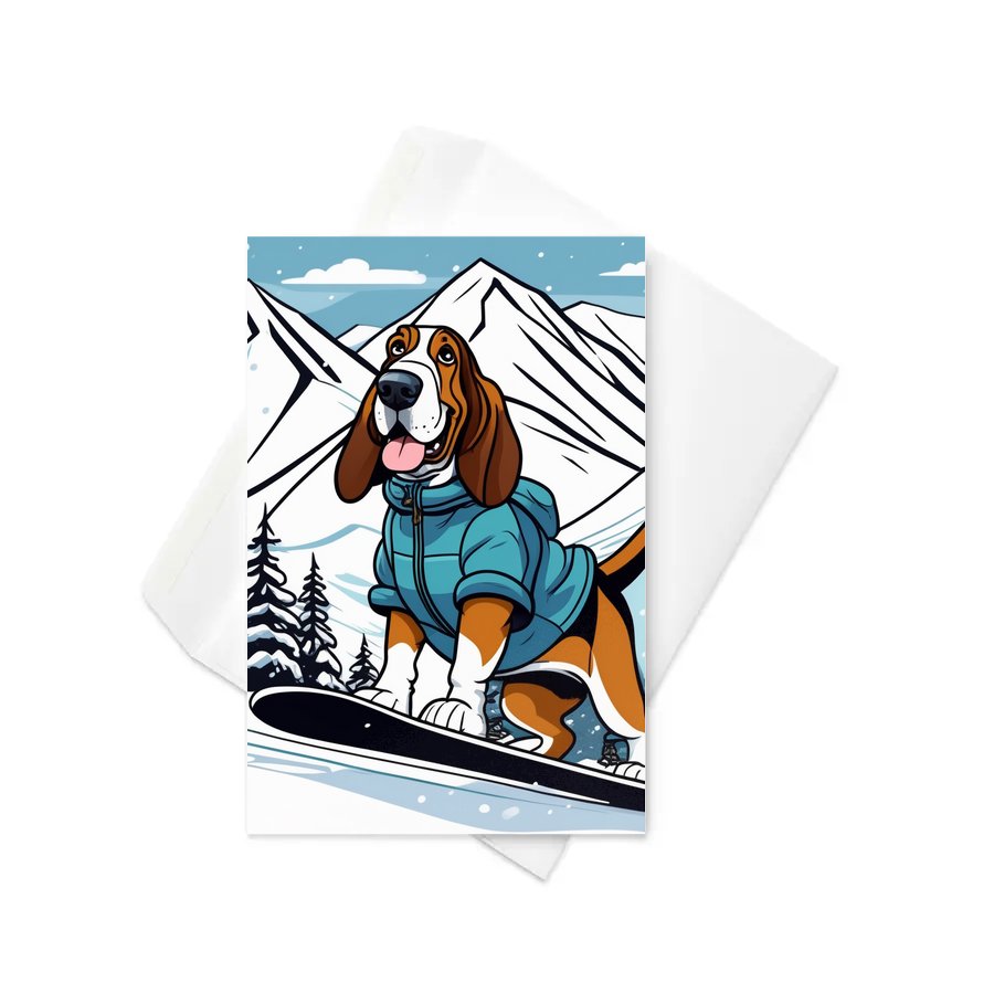 PugMug Custom Basset Hound Greeting Card