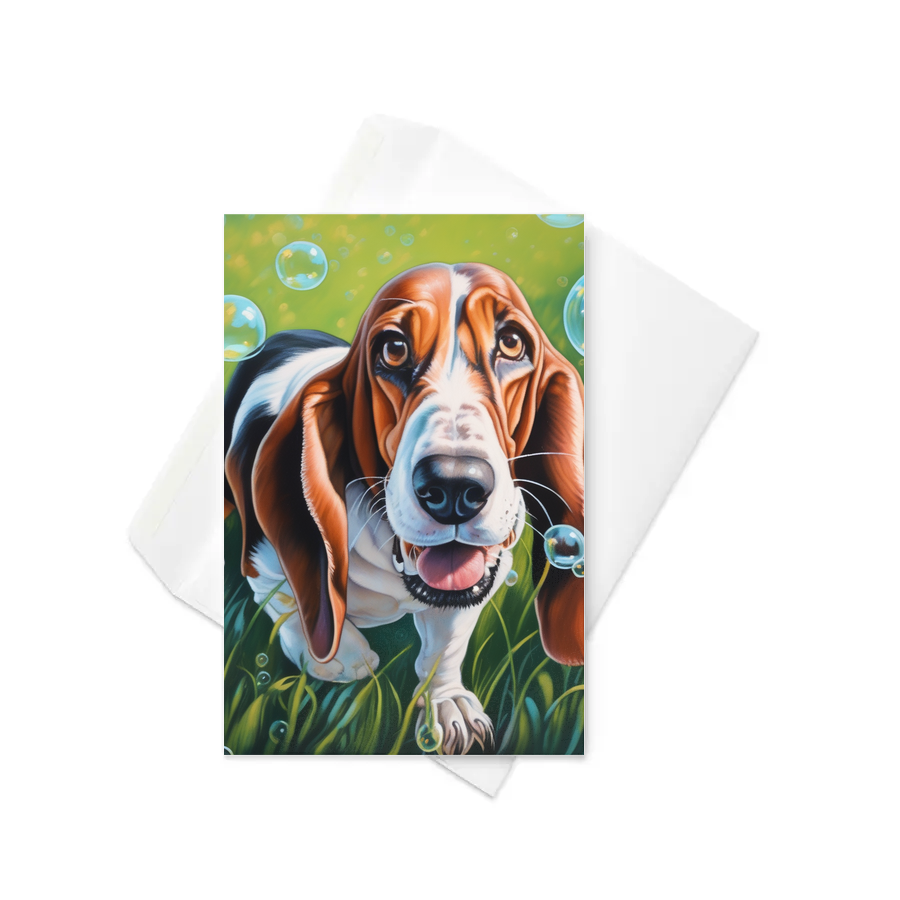 PugMug Custom Basset Hound Greeting Card
